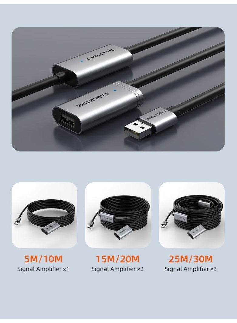 كابل تايم كابل تمديد USB 2.0 نشط، ذكر إلى أنثى - Image 4